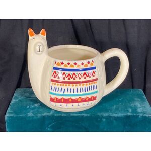 Modern Gourmet Foods Colorful Llama Alpaca Ceramic Mug